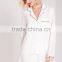 New arrival contrast pipi pyjama set wholesale adult women pajama white