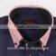 custom double collarcontrast color spandex cotton dress shirts