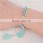 Fashion Green Blue Tassel Copper Morse Code " SISTER " Bracelets