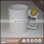 11oz white blank sublimation ceramic mug with smile face decoration