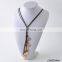 Layer Leather Necklace Gold 7 silver Hammered Charm Heart Tassel Necklace