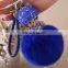 Fluffy and cute real rex rabbit fur monchichi keychain