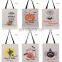 Standard Size Cotton Gift Bags Tricks or Treats Halloween Bags Custom Printed Canvas Tote Bags Promotion Handbags