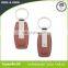 New fashion metal luxury key rings Brown leather keychain