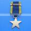 Star Shape Russia Embossed Logo Short Ribbon Medals