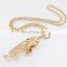 New Arrival Gold silver black color Fish Bone Pendant Necklace For Man