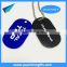 Anodized aluminum military dog tags with laser engraved logo
