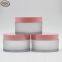 80ml Frosted Plastic Cosmetic Hand And Facial Cream Jar With Pink Lid