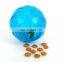 Low cost china TPR pet toy sky blue color for pet dog molar dog food leaking ball for sell