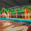 Kids Mobile air Jungle theme inflatable crocodile obstacle bounce house for sale