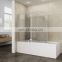Bathroom glass partition tempered glass with polished edge