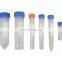 High transparency PP material ogival bottom screw top 15 ml centrifuge tube for lab