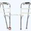 High grade stainless steel folding adult walker with seat and wheels