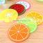 Silicone Coasters Mat Fruit Heat Insulation Resistant Pad Non-Slip Cup Placemat