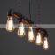 5 Head Brass Chandelier Lighting Industrial Style Metal Iron Pendant Light Resaurent Hanging Light