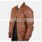 Fancy color pure leather men latest design leather jacket for men with zip closure type jacket