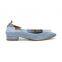 Suede flat design ladies high fashion pointed toe back elastic sandals shoes women dress suede shoes(sandalias mujer)