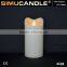 LED battery operated candle with moving wick and USA, EU patent