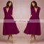 Formal Batwing Sleeve Evening Casual Gown Split Sleeves Smocked Elegant Cocktail Long Maxi Dress