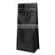 Ready To Ship Matte Black 16oz Flat Bottom Coffee Beans Packaging Bag With Tin Tie