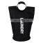 Wholesale Custom Cheap Small Large Canvas Dirty Laundry Bag Clothes Storage Baskets With Aluminum Handle for Home Hotel