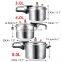 3/4/5L Aluminium Alloy Kitchen Pressure Cooker 18/20/22cm Gas Stove Cooking Energy-saving Safety Protection Camping Cookware