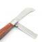 High quality 3cr13 steel double blade cutting garden knife pocket folding grafting knife with wood handle