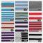 A large number of stock knitted cotton spandex striped T-shirt fabric is supplied all year round