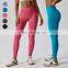 Wholesale V Back Gym Pants Tights High Waist Scrunch Butt Lifting Workout Running Quick Dry Seamless Yoga Leggings For Women