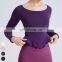 Warm Sportswear Nude Lace Slim Sports Shirts Custom Running Clothing Long Sleeve Tops Gym Fitness T Shirt Women Yoga Top