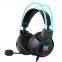 RGB Colorful Glow Headphones With HD Flexible Mic 3.5mm Wired Gaming Stereo Earphones For Xbox Ps5 Ps4 Switch