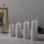 Wholesale dia 5cm White Glass LED Candles - Realistic Flicker Flame, for Halloween/Christmas Lighting - Factory Supply