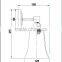 Home decorative glass wall lamp,opal glass chrome metal wall light