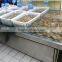 APEX supermarket stainless steel shellfish display table/seafood display case