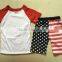 American girls adorable giggle moon remake July 4th cotton outfits summer little teen girls boutique remake clothing sets