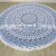 Latest design beach towels round mandala throw with terry towel