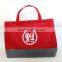 The new package Classic red material Handbag felt cloth bag for shopping