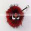 Fashion New Design Genuine Raccoon Fur Bag Accessory Funny Monster Keychain