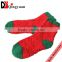custom soft warm microfiber polyester christmas indoor socks with sntislip socks in lovely cartoon design