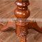 Living room furniture solid wooden round center table brown skinny coffee table