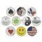 Custom logo double sided 2 sided golf ball marker