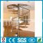 modern stainless steel oak wood spiral stairs, wood staircase--YUDI