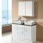 Double sinks bathroom furniture white finishing bath vanity waterproof bathroom furniture