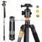 Q999C 1590mm carbon fiber camera tripod 15kg load digital dslr camera tripod monopod customize brand quality tripod