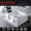 WOMA luxury unique design multifunction whirlpool massage bathtub,air jets bathtub Q362