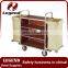 Foldable trolley with bag for hotels service