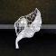 Amazing Silver Gold Plated Hollow Out Leaf Brooches Big Imitation Pearl Brooch Pins for Women Jewelry Gift
