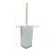 hotel white plastic toilet brush with holder