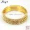 Wholesale European gold plated alloy rhinestone bracelet bangle JAB007