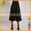 2016 Black high waist textured culottes women pants